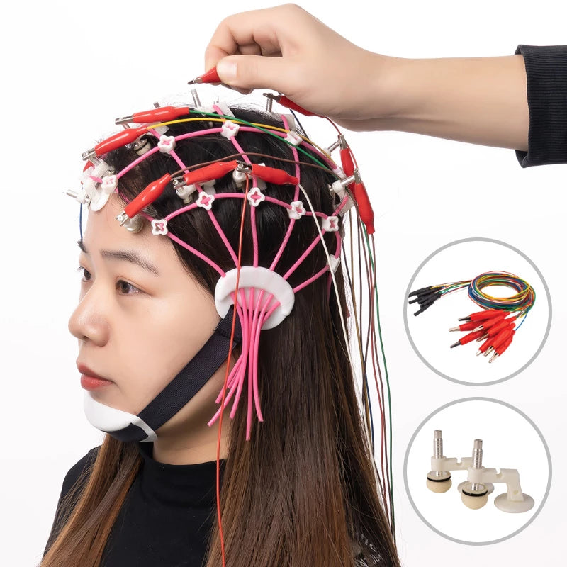 EEG CAP Silicone Material Mesh Type Medical Nerve EEG Brain Cap-Elastic Caps (Silicon Tube) – for Bridge Electrode
