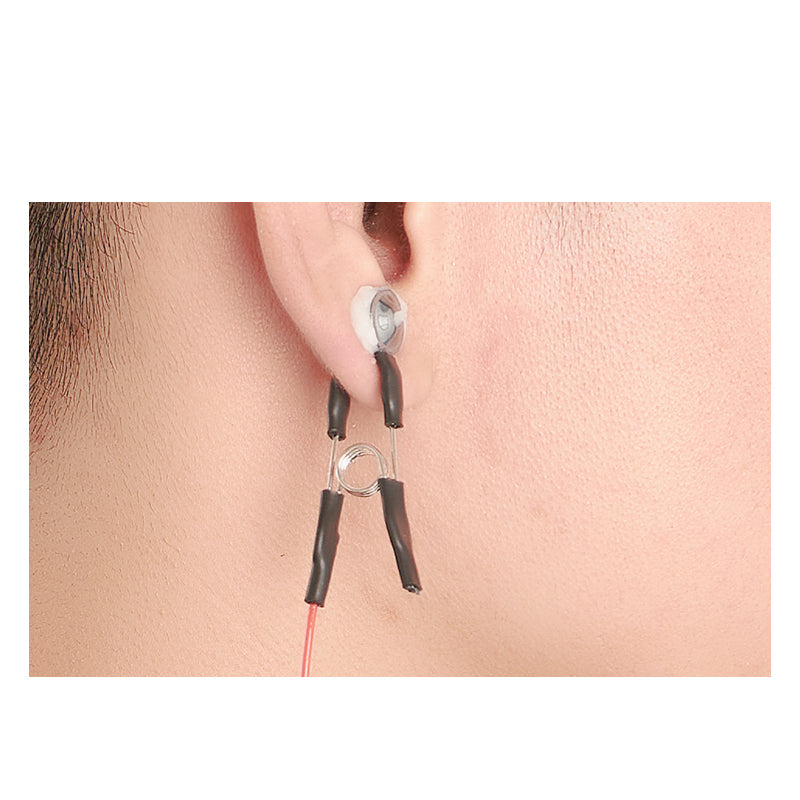 EEG ear clip electrode wire